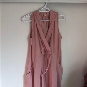 Sleeveless Wrap Dress in Dusty Rose